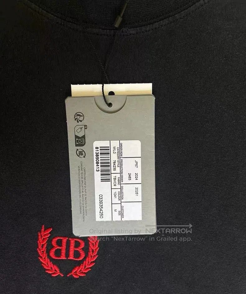 Balenciaga Balenciaga 25SS Black Wheat Ear BB Embroidery T-shirt. Size US M / EU 48-50 / 2 - 3 Thumbnail