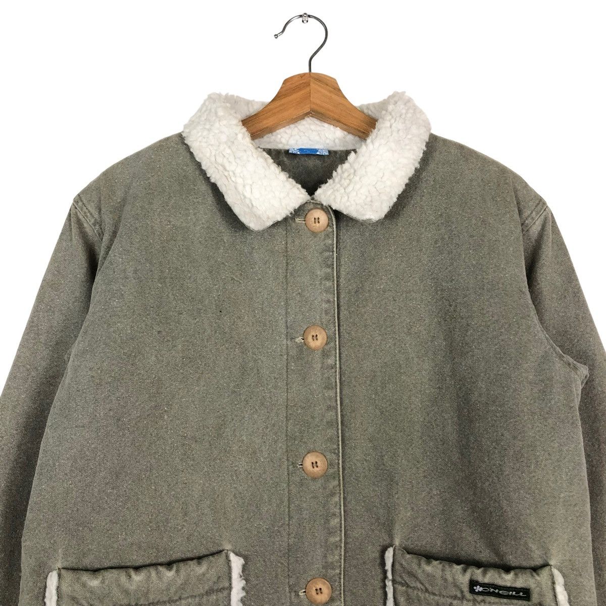 Japanese Brand 🔥VINTAGE CHORE JACKET WORK ONEILL SHEARLING LINING Size US L / EU 52-54 / 3 - 3 Thumbnail