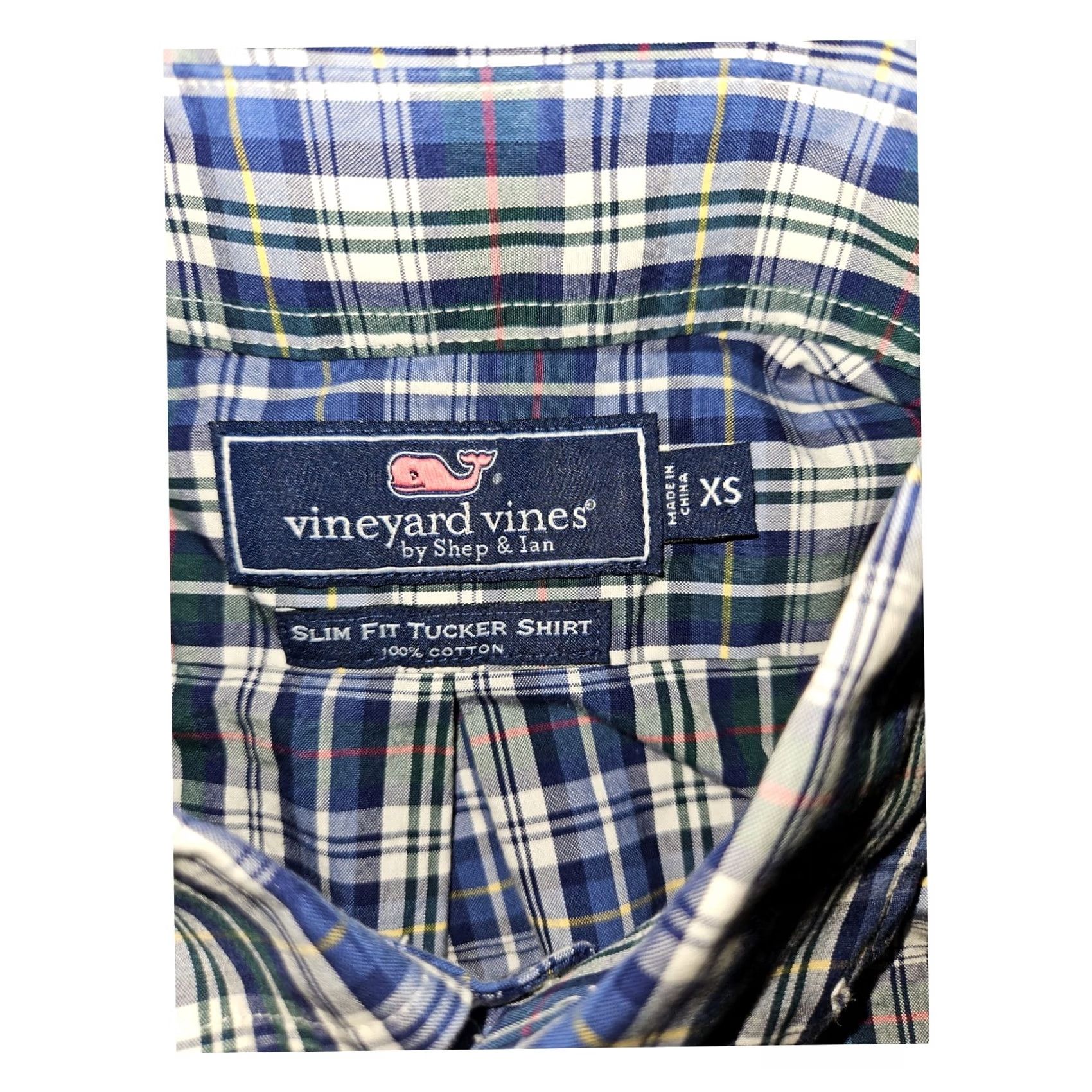 Vineyard Vines VINTAGE Vineyard Vines Tucker Shirt Button-Up Slim Long Sleeve XS Preppy Plaid Blue Mens Size US XS / EU 42 / 0 - 2 Thumbnail