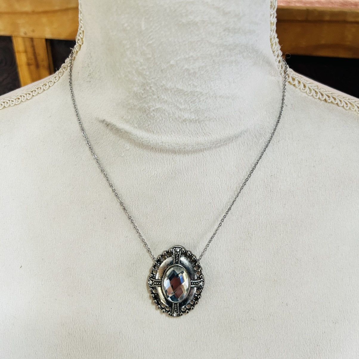 Handmade Handcrafted salvaged repurpose pendant on chain necklace Size ONE SIZE - 2 Thumbnail