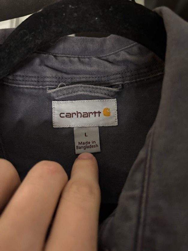 Carhartt Grey Carhartt Mens Work Jacket Flannel Lined Heavy Duty Coat Size US L / EU 52-54 / 3 - 4 Thumbnail