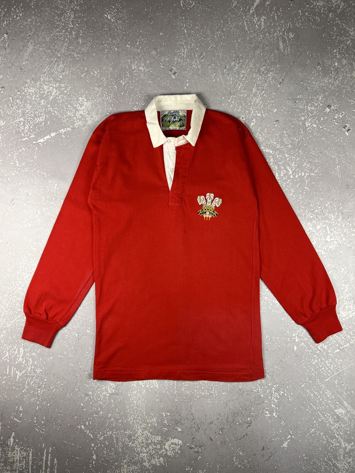 Cotton Traders 1983-89 80s RARE Vintage Wales Ich Dien Rugby Polo Jersey Size US S / EU 44-46 / 1 - 1 Thumbnail