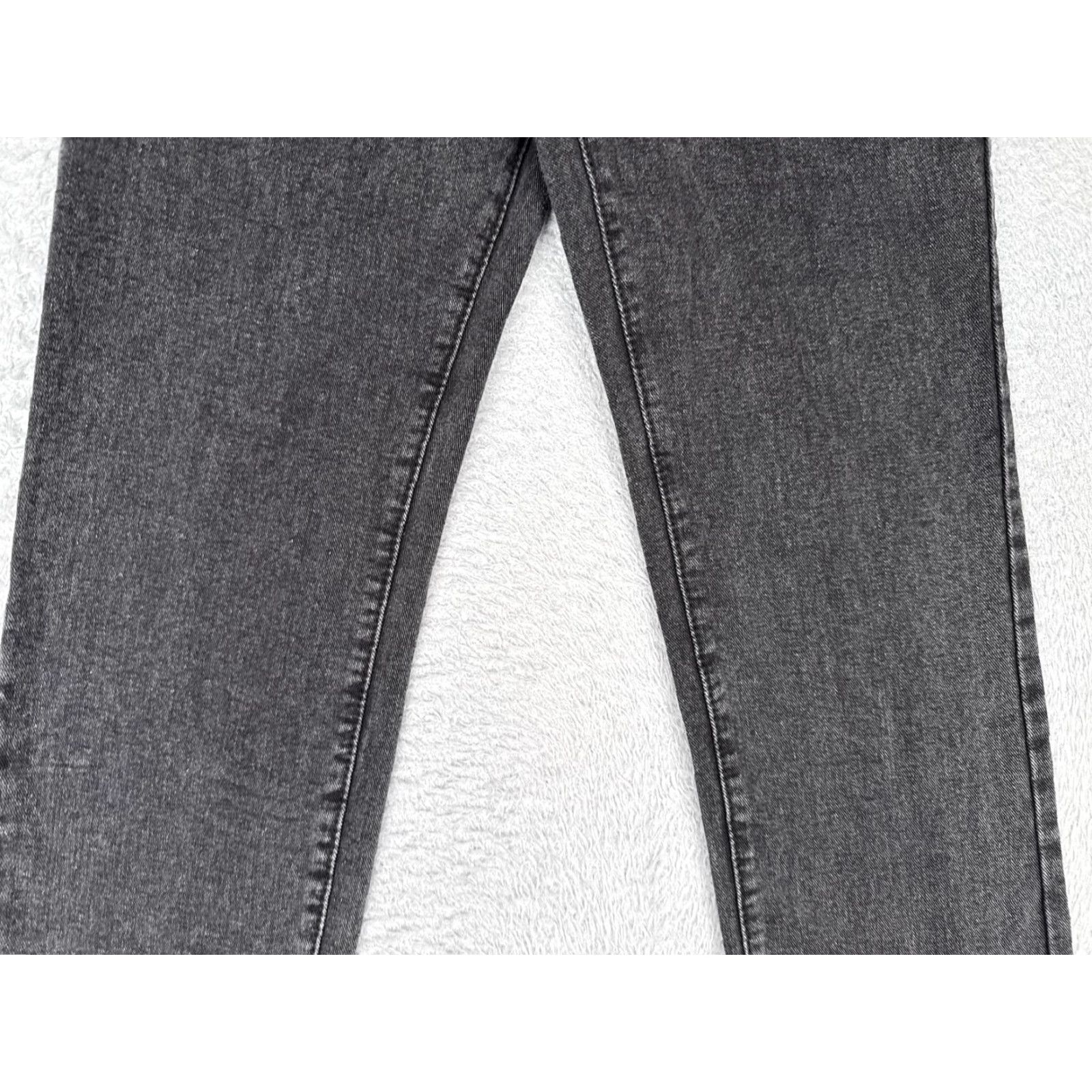 Shein Shein Jeans Womens XS Black High Rise Straight Leg Denim Pants 24x31 Stretch Mom Size 26" / US 2 / IT 38 - 3 Thumbnail