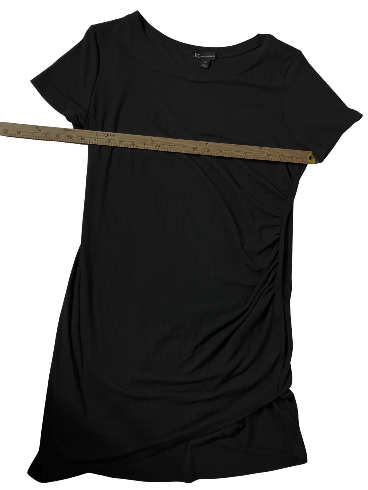 Other INC Black Ruched Dress XL Ribbed Stretch Mexico Size XL / US 12-14 / IT 48-50 - 6 Thumbnail