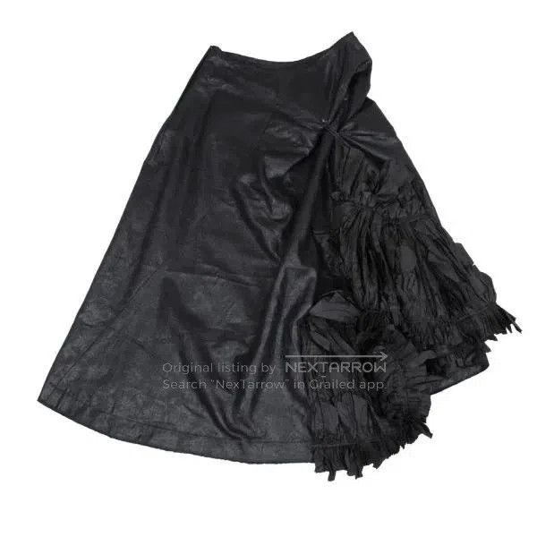 Comme des Garcons Comme Des Garcons size M Black vintage design half skirt Size 23" - 3 Thumbnail