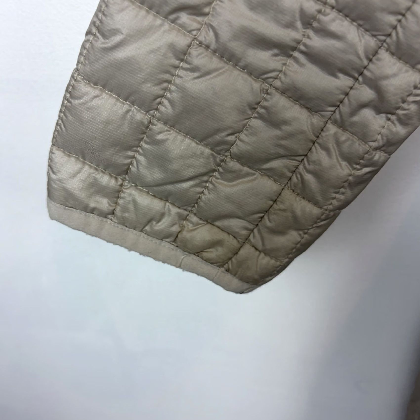 Vintage Elliot Lauren Quilted Coat Womens L Jacket Beige Medium-Length Zip Long Sleeve Pocket Collared Size L / US 10 / IT 46 - 7 Thumbnail