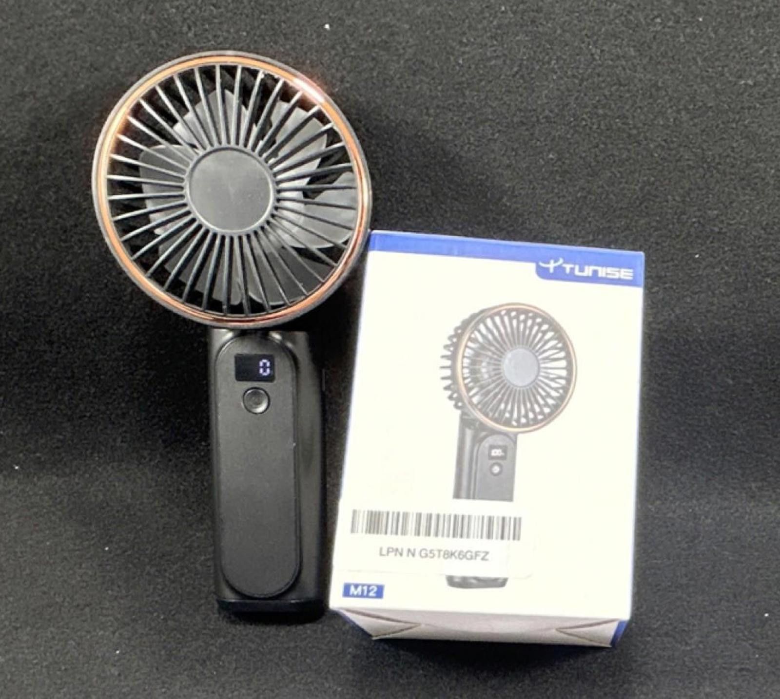 Other TUNISE M12 Handheld Folding Fan, Black, USB Power, ABS, Hand Size ONE SIZE - 1 Thumbnail