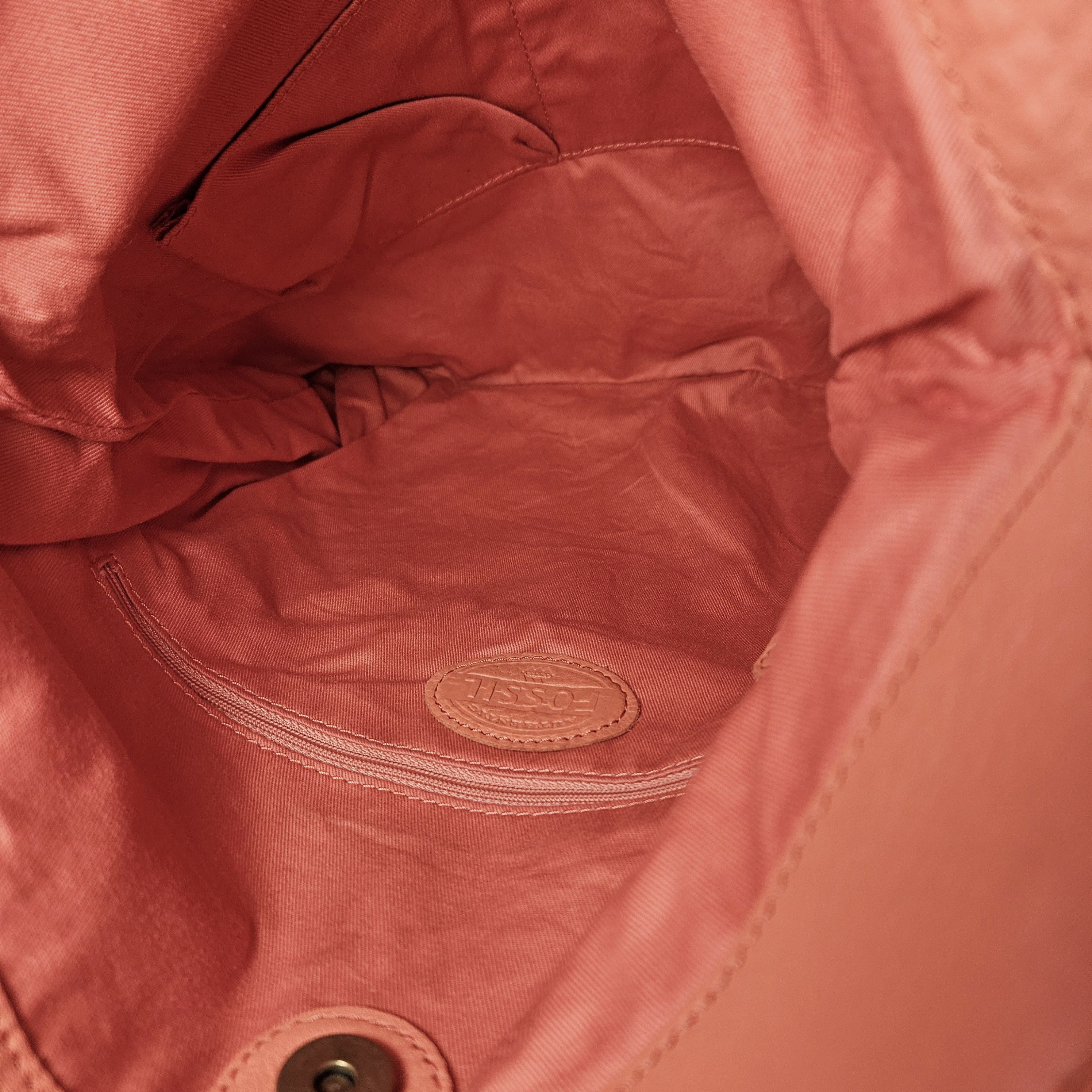 Fossil Fossil 13x11x1.5" Erin Crossbody Fold Over Handbag Coral Size ONE SIZE - 10 Thumbnail