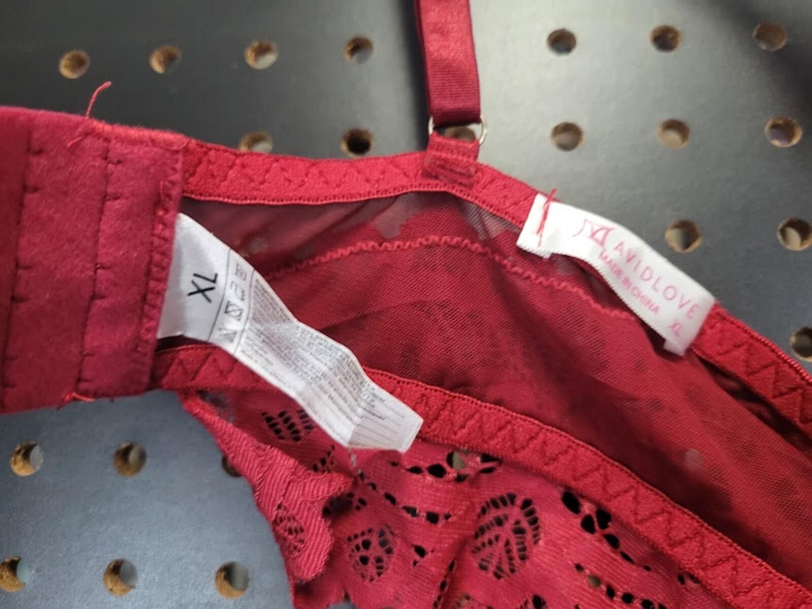 Other Avidlove Red Lace Underwire Bralette - Size XL Size ONE SIZE - 3 Thumbnail