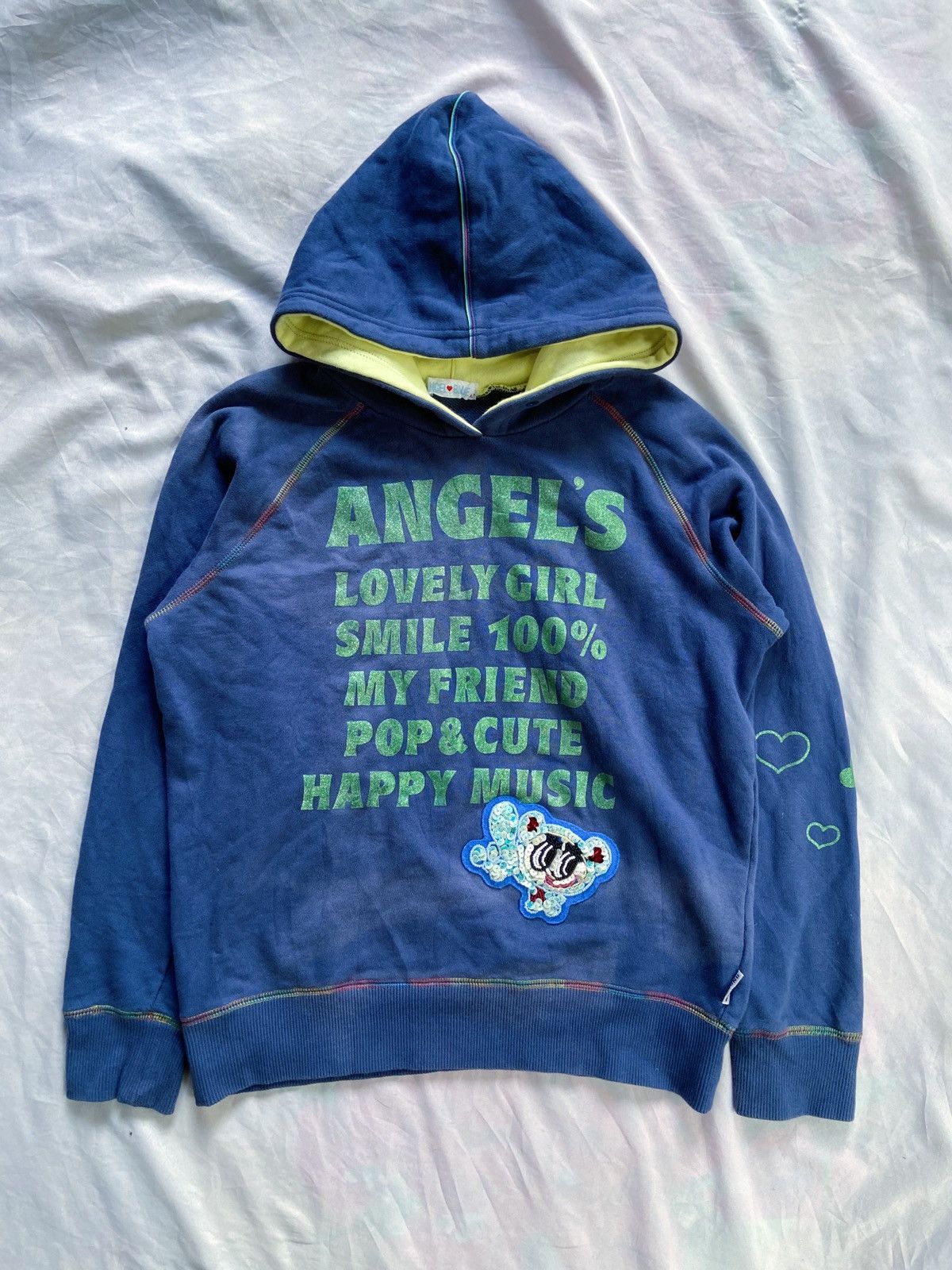 Angel Blue ANGELS LOVELY GIRL SMILE 100% HOODIE Size US S / EU 44-46 / 1 - 1 Thumbnail