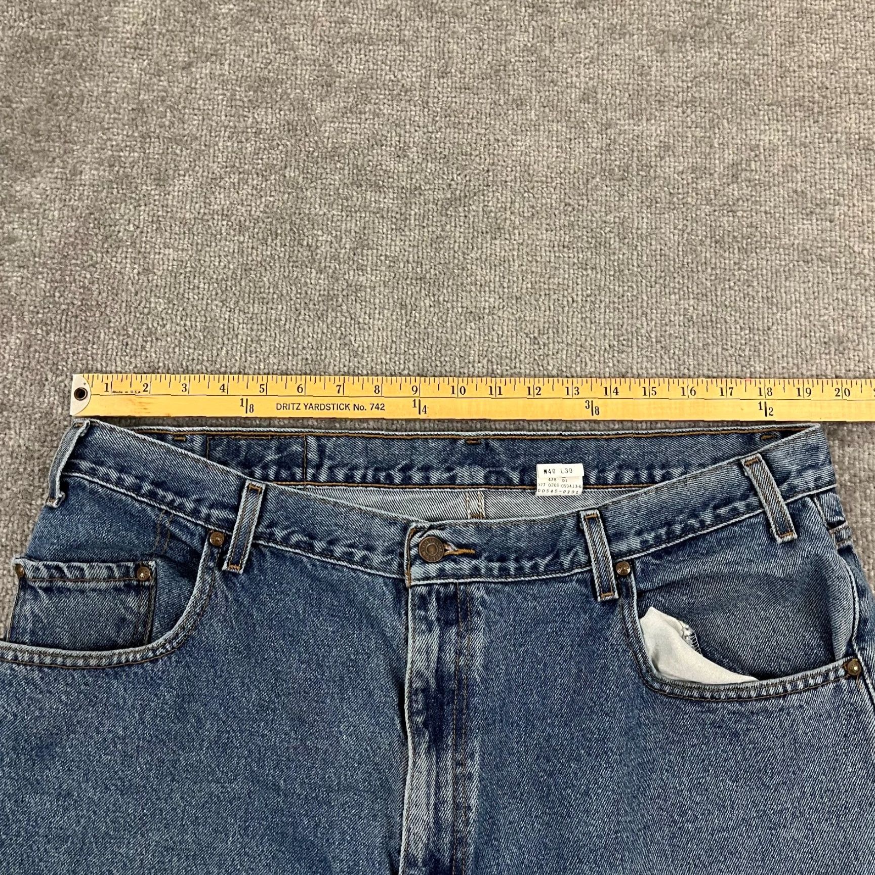 Levi's Levi's 545 Jeans Mens 40x30 Loose Fit Straight Blue Denim Pants Brown Tab Size US 40 / EU 56 - 6 Thumbnail