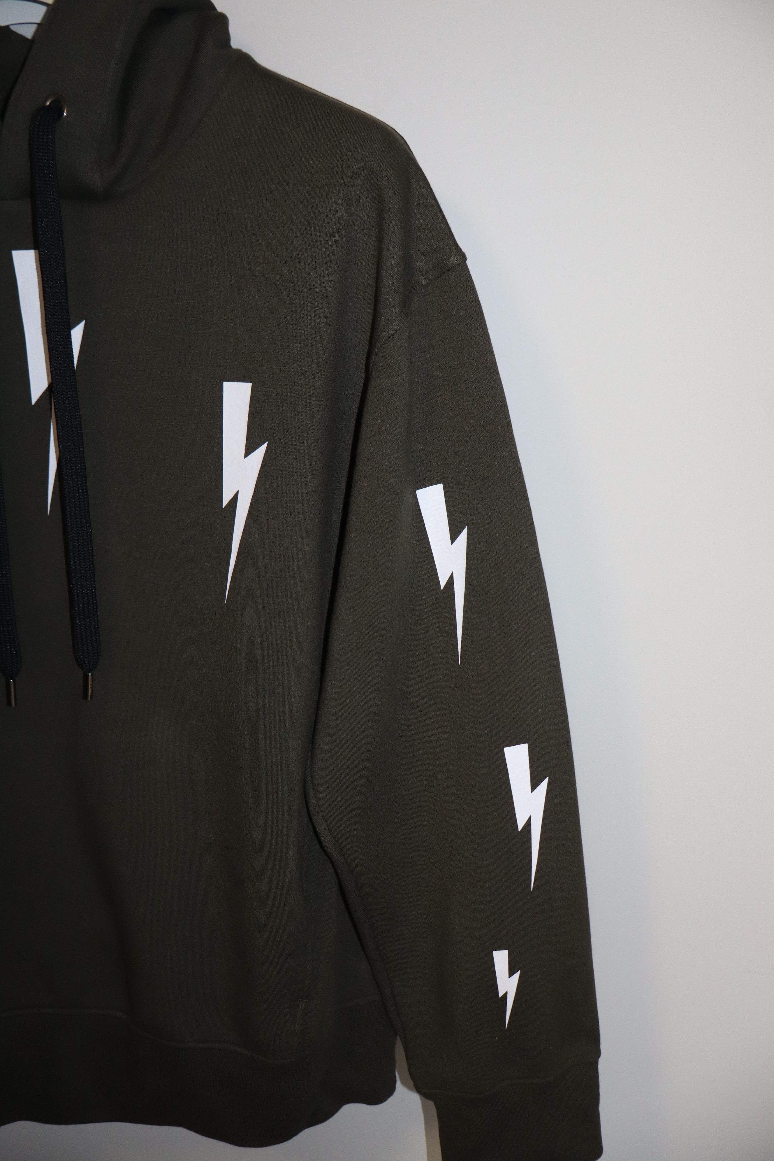 Neil Barrett Bolt print neoprene hoodie * Size M* Size US M / EU 48-50 / 2 - 2 Thumbnail