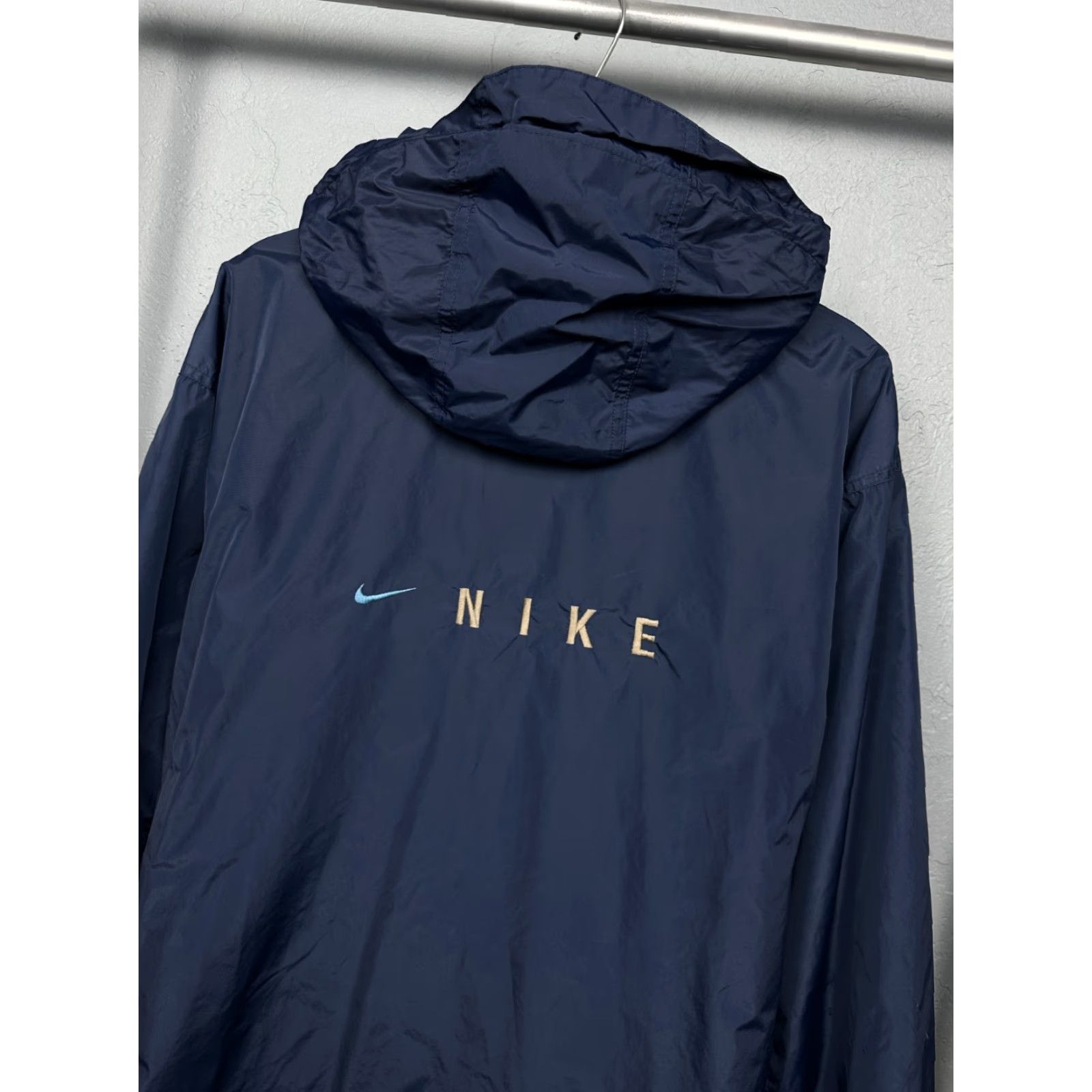 Nike Nike 90s Vintage Mens Nylon Jacket L Blue Logo Windbreaker Jacket Mens 90s Vintage Nike Jacket Size US L / EU 52-54 / 3 - 2 Thumbnail