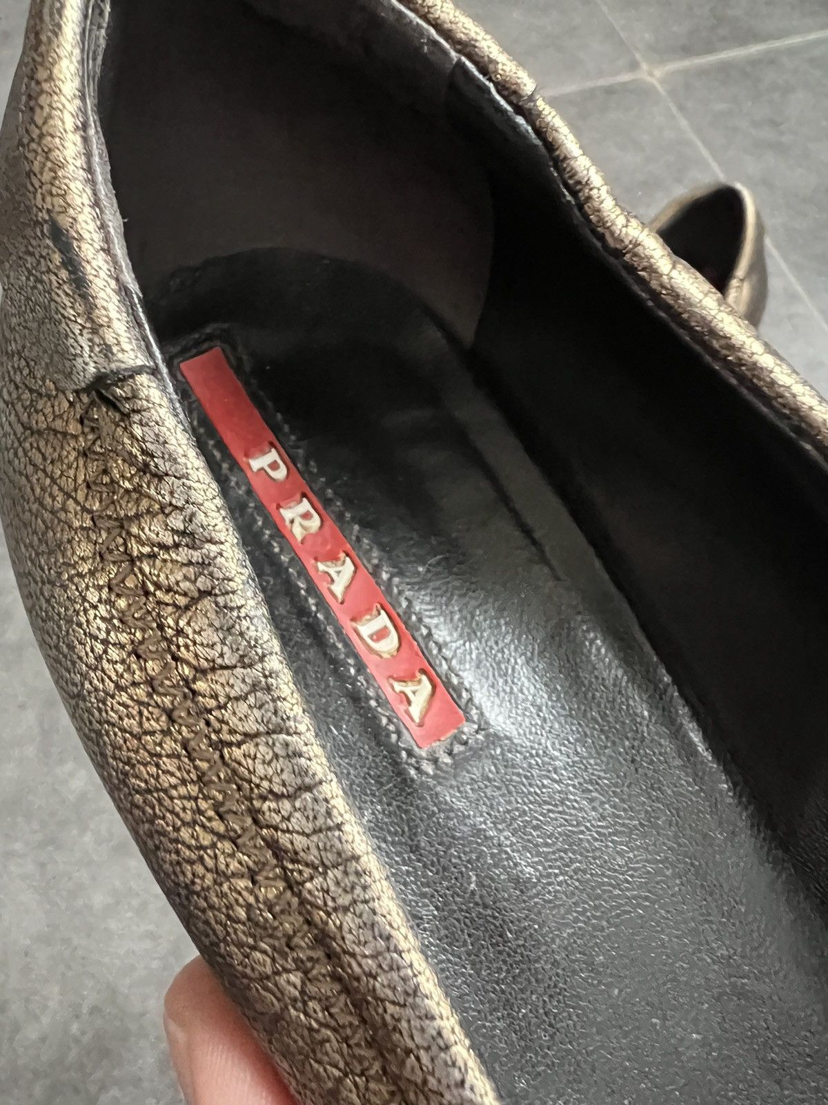 Miu Miu × Prada × Vintage PRADA Sport Ballets Kitten Heels Mules Toe Size US 5 / IT 35 - 4 Thumbnail