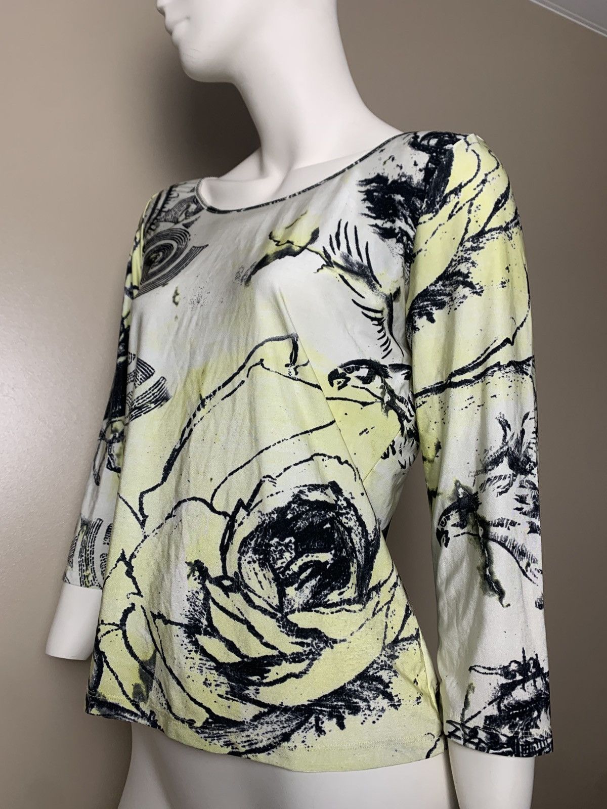 If Six Was Nine × Jean Paul Gaultier × Roberto Cavalli VINTAGE PRINTED ROBERTO CAVALLI TOP Y2K Size M / US 6-8 / IT 42-44 - 6 Thumbnail