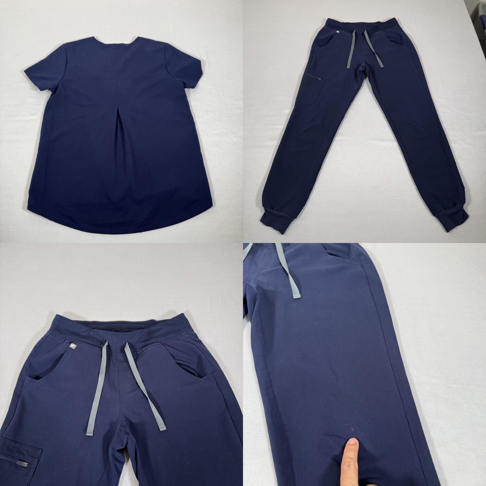 Vintage Figs Scrub Set Navy XS Technical Collection Jogger Pants Top Medical Womens Size XS / US 0-2 / IT 36-38 - 8 Thumbnail