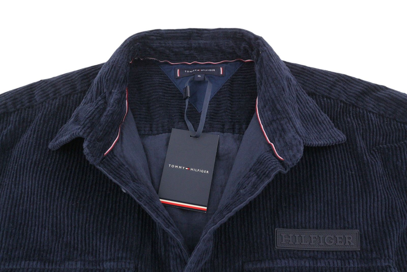 Tommy Hilfiger CORDUROY SOLID OVERSHIRT XL Blue Button-Up Jacket 85558 Size US XL / EU 56 / 4 - 10 Thumbnail