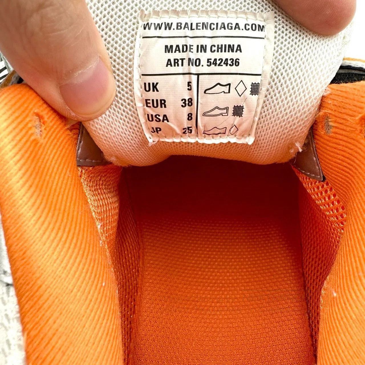 Balenciaga Balenciaga Track White Orange Sneakers. Size US 7 / IT 37 - 6 Thumbnail