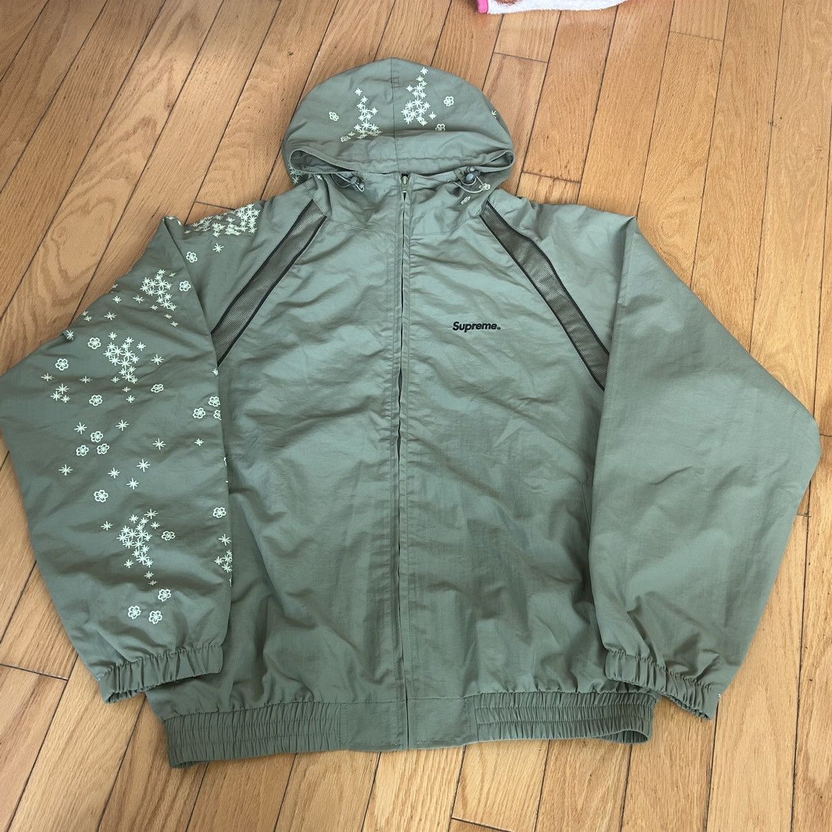 Supreme Supreme AOI Glow-in-the-Dark Track Jacket Olive Medium | Grailed