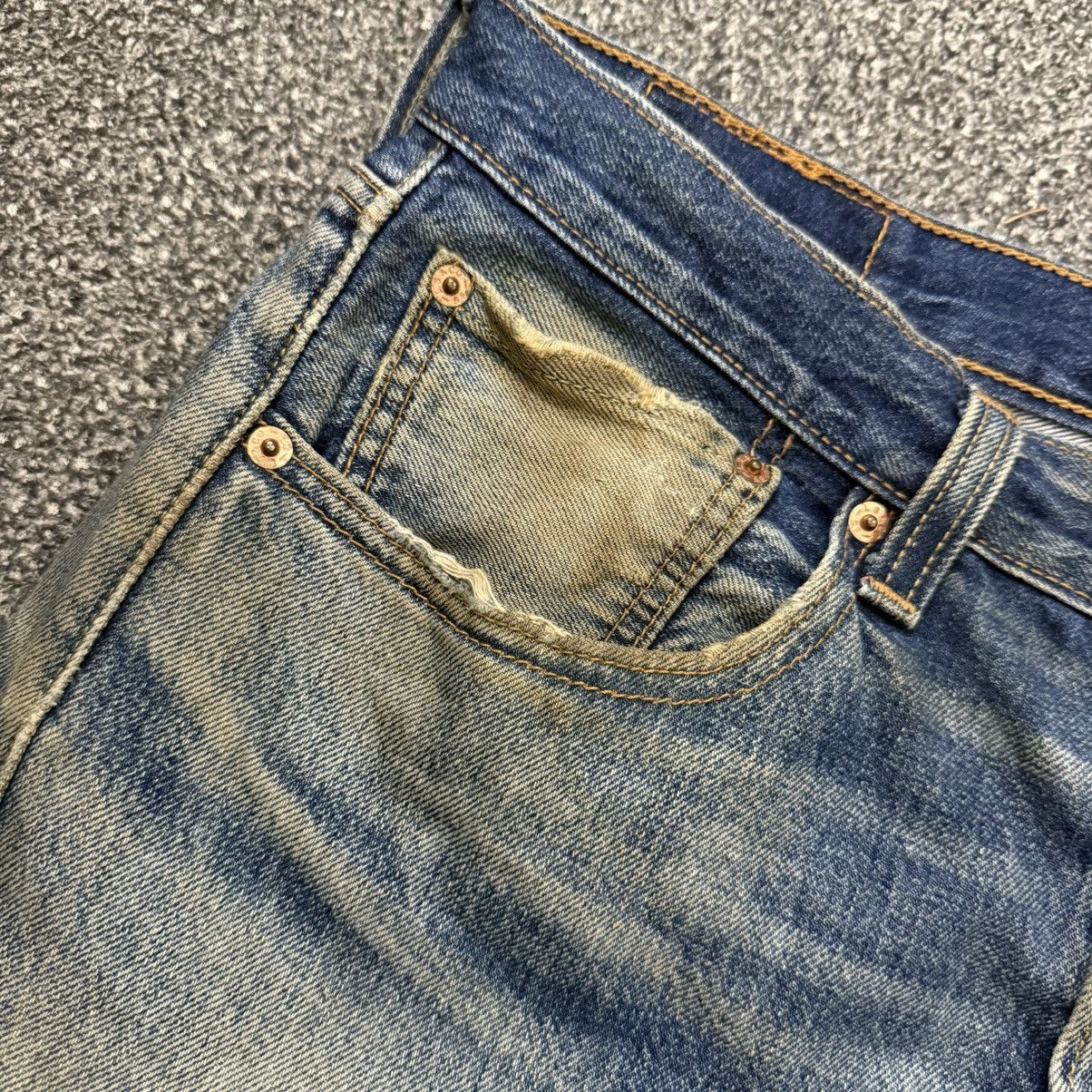 Levi's Vintage Clothing 🔥 Vintage Distressed Y2K Levis 501 Straight Denim Size US 31 - 5 Thumbnail