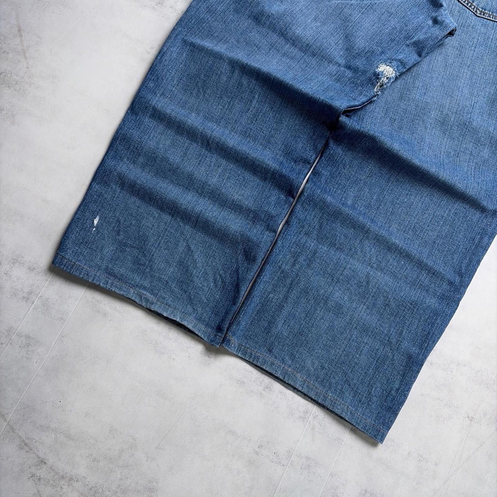 Ecko Unltd. Y2K Blue Ecko Unltd Grunge Baggy Distressed Denim Jeans Size US 36 / EU 52 - 3 Thumbnail