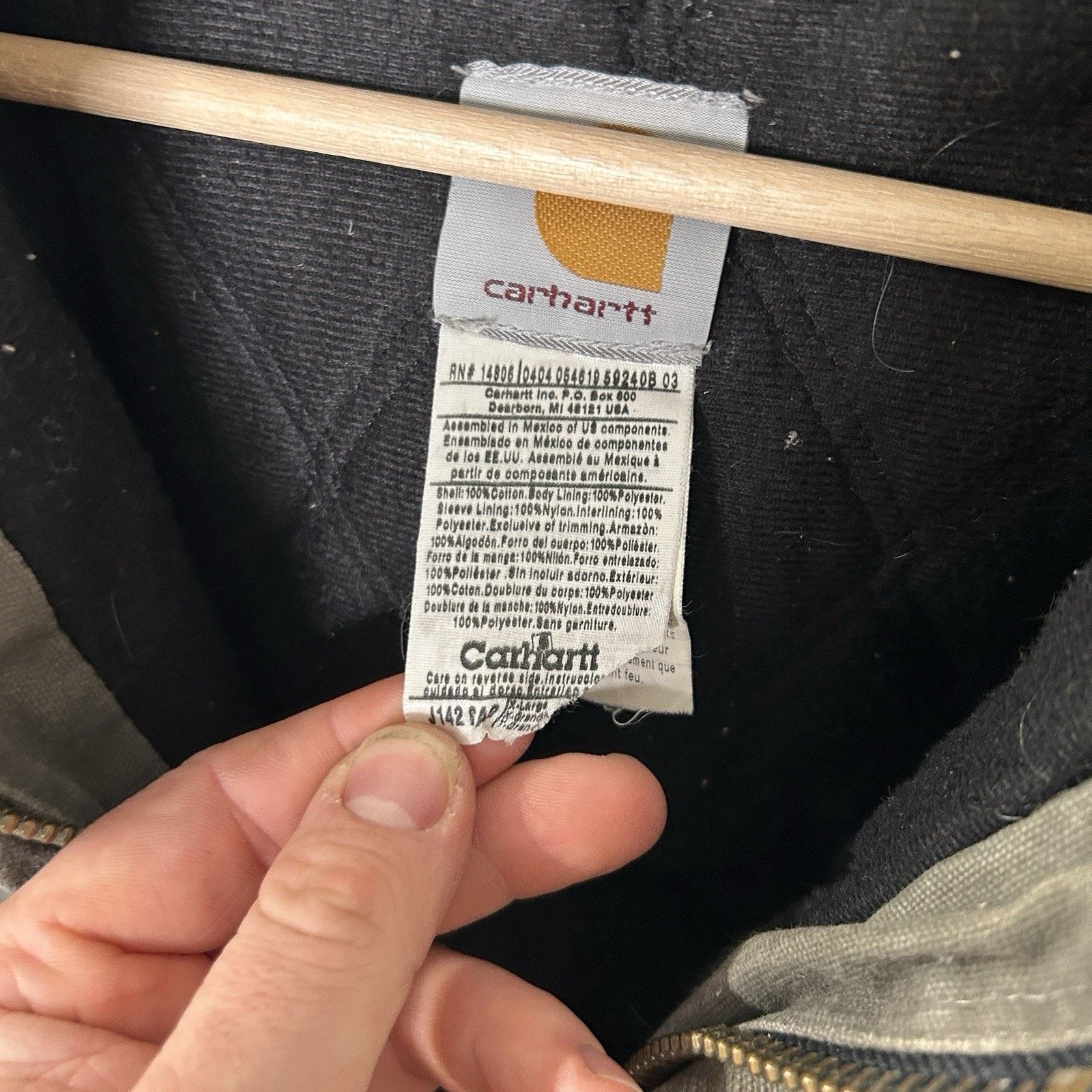 Carhartt Vintage Carhartt Quilted Hooded Active Jacket “Sage” J142 Size US XL / EU 56 / 4 - 11 Thumbnail