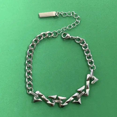 Designer × Jewelry Titanium Steel Link Chain Bracelet for Men Women Size ONE SIZE - 1 Thumbnail