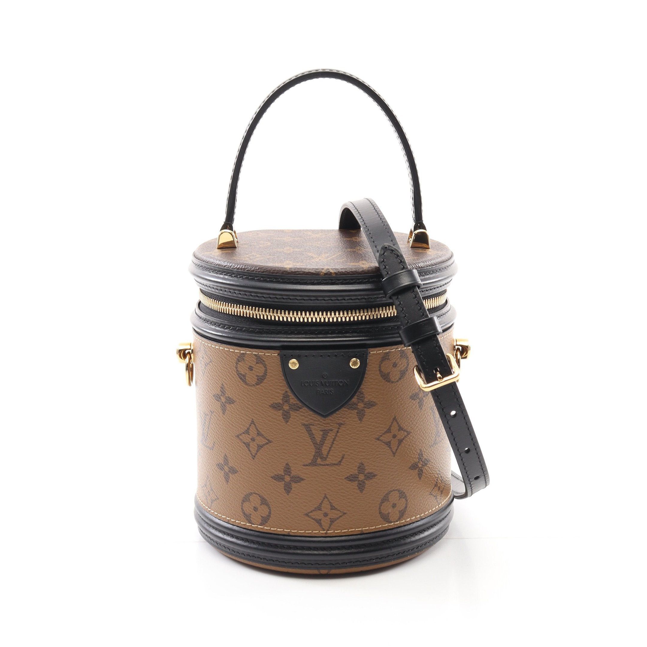 Louis Vuitton Louis Vuitton Cannes Monogram Reverse Handbag Vanity Bag Leather Brown Black Size ONE SIZE - 1 Thumbnail