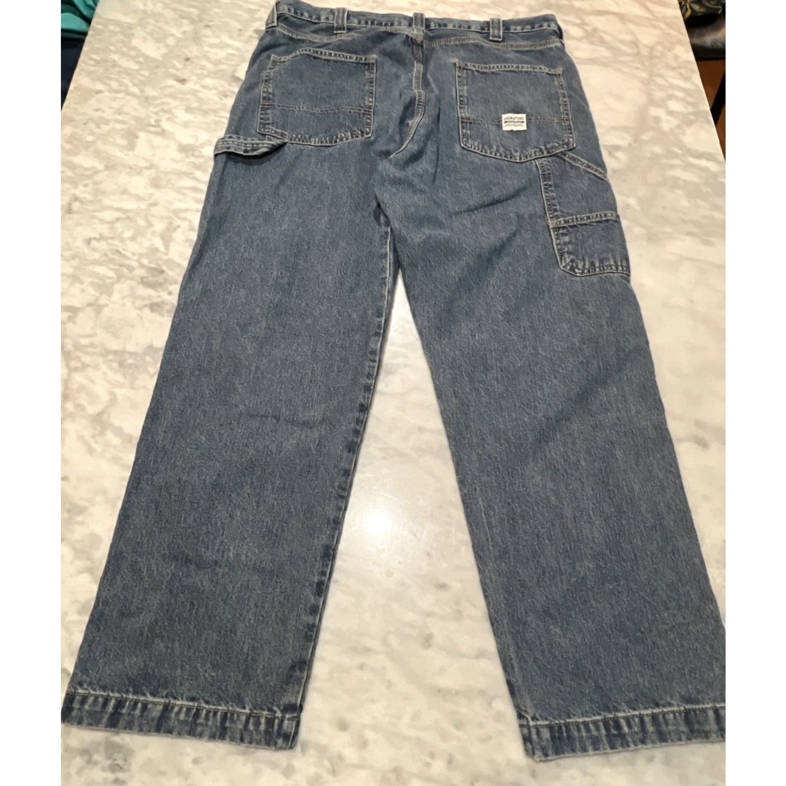 Levi's Levi Strauss Signature Carpenter Jeans Mens W38 L30 Blue Cotton Workwear Jeans 5-Pocket Design Regular WC? Size US 38 / EU 54 - 3 Thumbnail