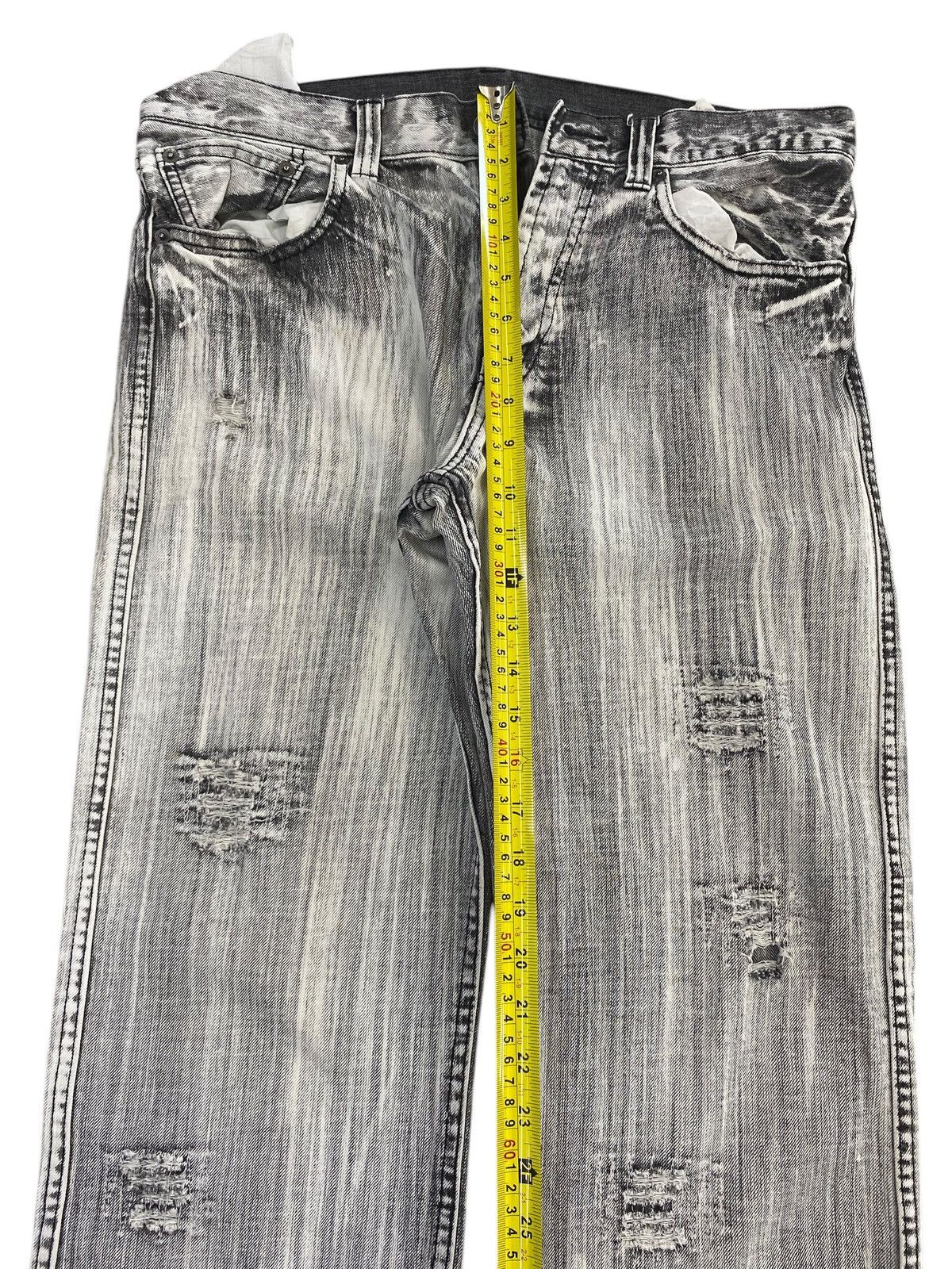 Japanese Brand Japanese Brand Black Acid Wash Style Ripped Jeans Size US 34 / EU 50 - 6 Thumbnail