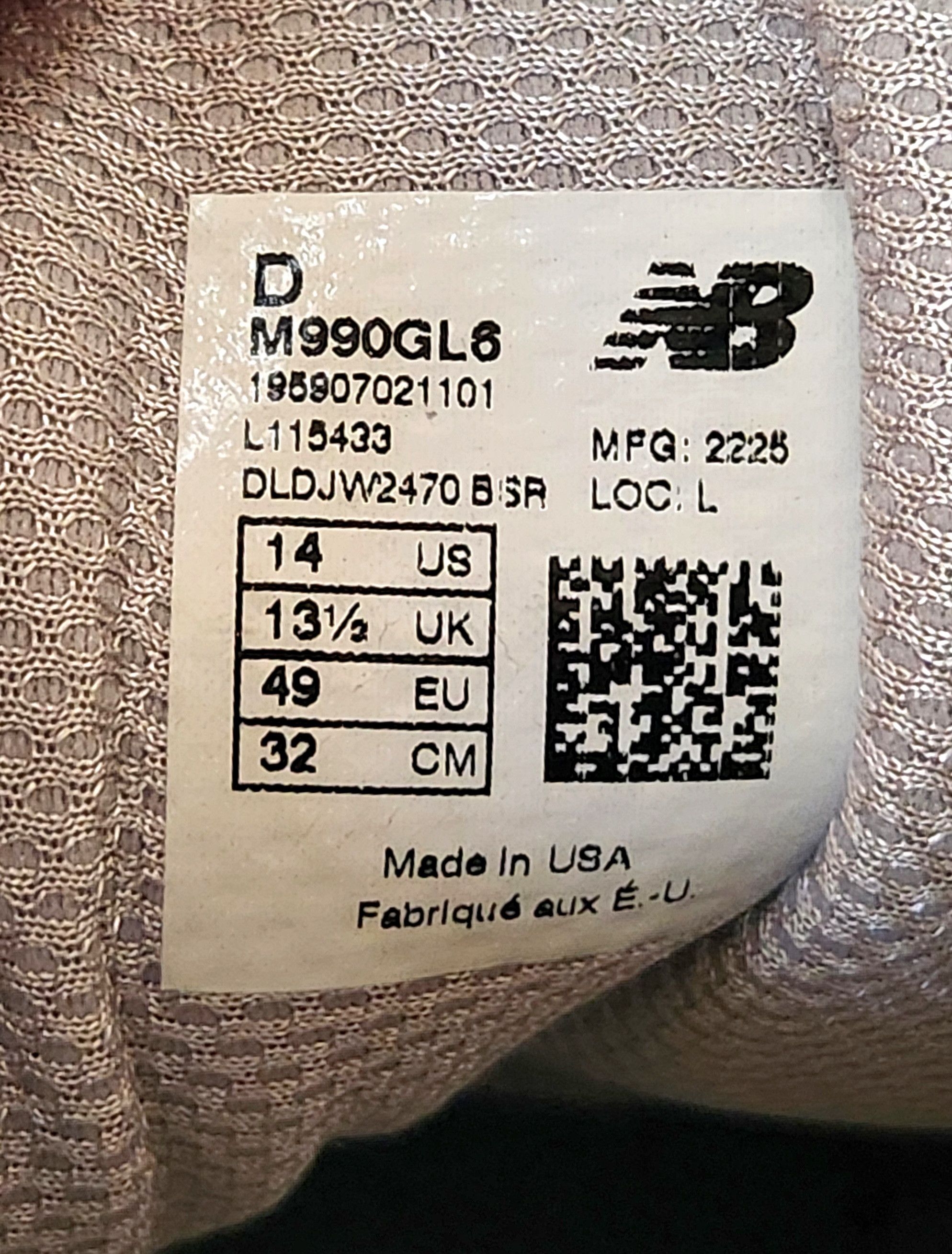 New Balance New Balance 990v6 M990GL6 Castlerock Gray Size 14 D Size US 14 / EU 47 - 12 Thumbnail