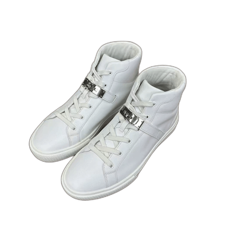 Hermes Kelly High Top Sneakers White