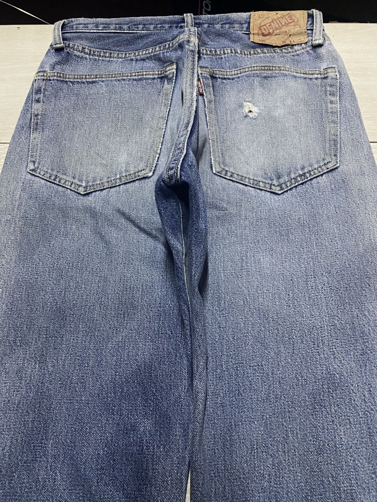 Denime Vintage DENIME 89 Selvedge Light Wash Distressed Baggy Jeans Size US 28 / EU 44 - 4 Thumbnail