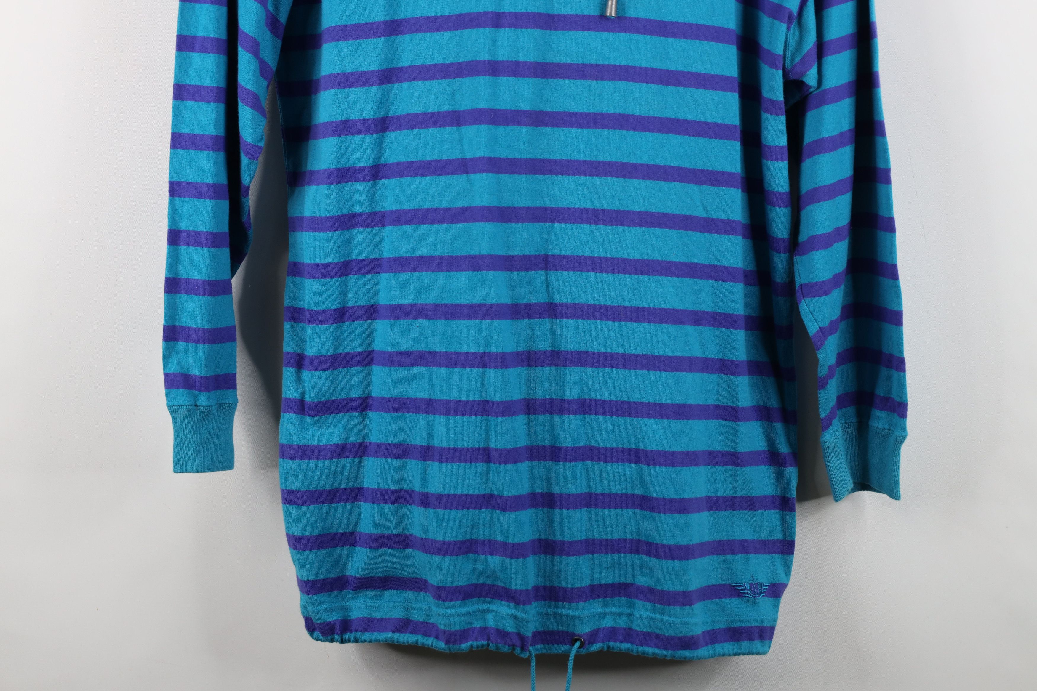 Dockers Vintage 90s Dockers Levis Striped Baggy Fit Pullover T-Shirt Size L / US 10 / IT 46 - 3 Thumbnail