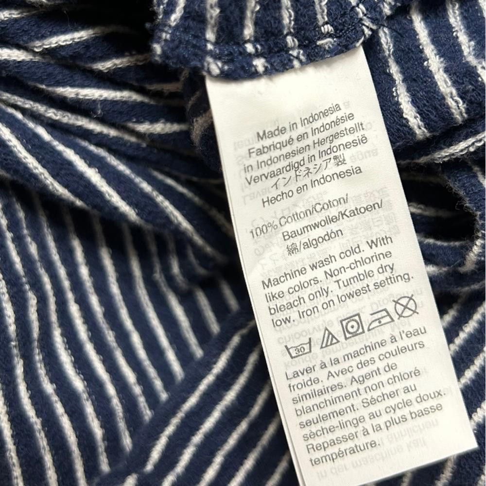 Madewell Madewell l Navy/White Textured 3/4 Sleeve Top XS Size XS / US 0-2 / IT 36-38 - 6 Thumbnail