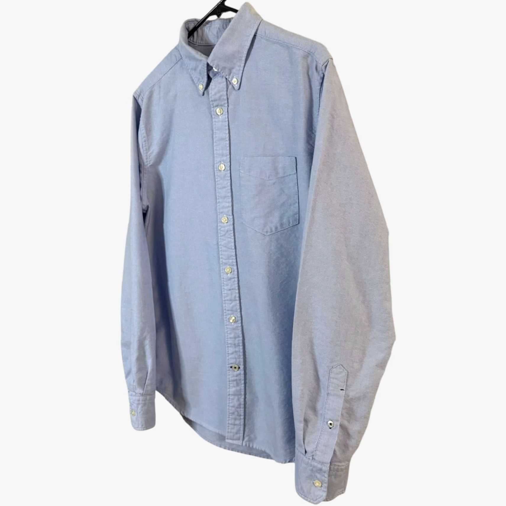 American Eagle Outfitters American Eagle Outfitters Shirt Adult Medium Blue Button-Down 100% Cotton Classic Fit Mens City Preppy Solid Size US M / EU 48-50 / 2 - 2 Thumbnail
