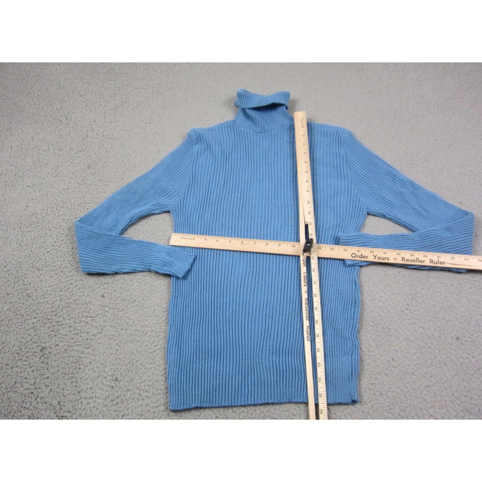 JCPenney VINTAGE JCPenney Sweater Womens M Blue Ribbed Turtleneck Knit 60s 70s Pullover Blue Ribbed Turtleneck Knit 60s 70s Womens M Blue JCPenney Sweater Size M / US 6-8 / IT 42-44 - 5 Thumbnail