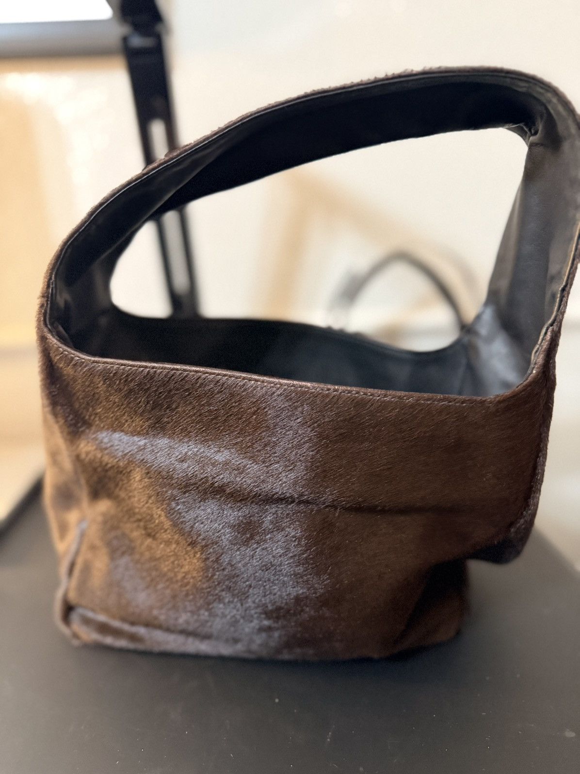 Our Legacy Our Legacy Pony Hair Hobo Bag — Brown — Very Good Size ONE SIZE - 2 Thumbnail