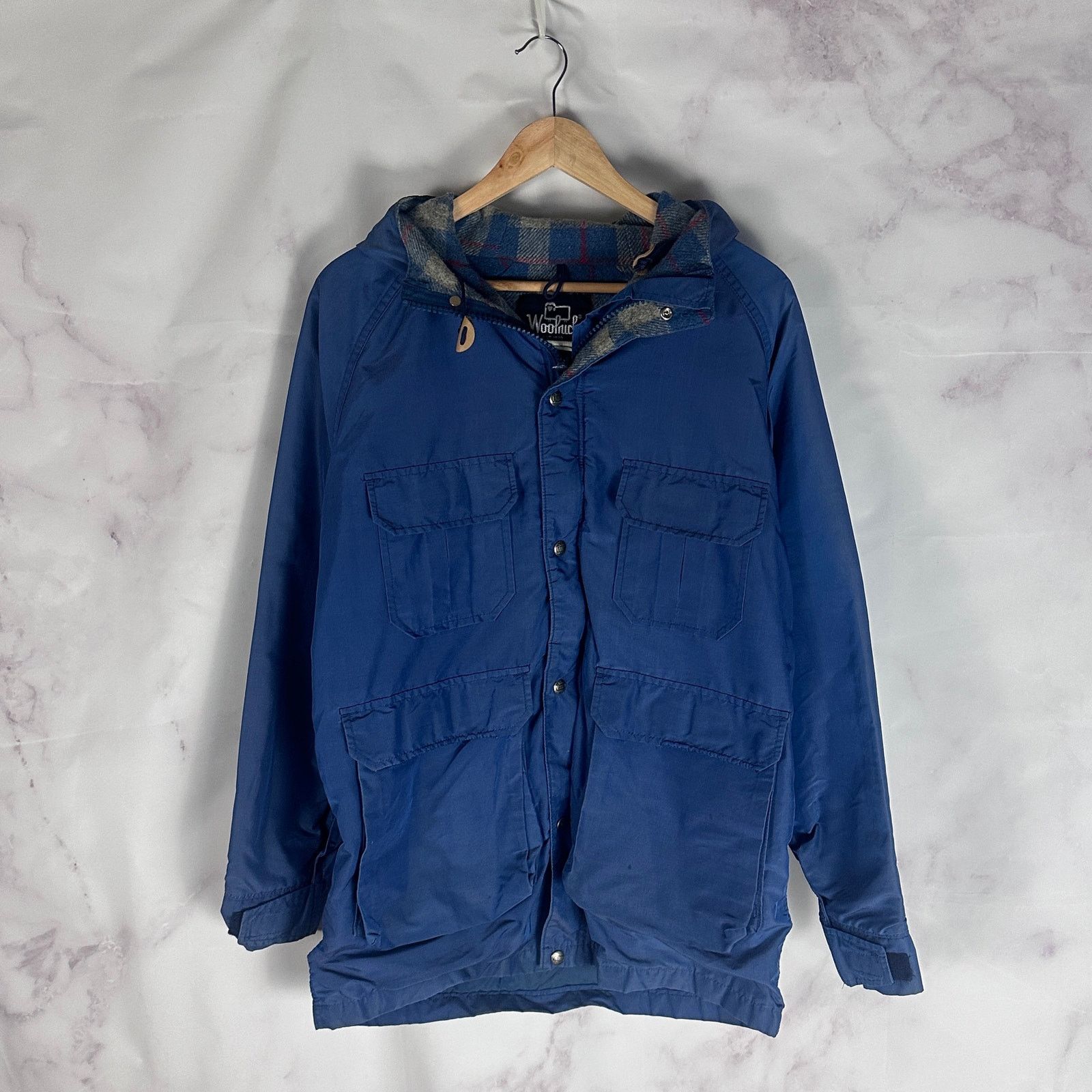 Woolrich Woolen Mills Vintage Blue Parka Jacket Size US M / EU 48-50 / 2 - 1 Thumbnail