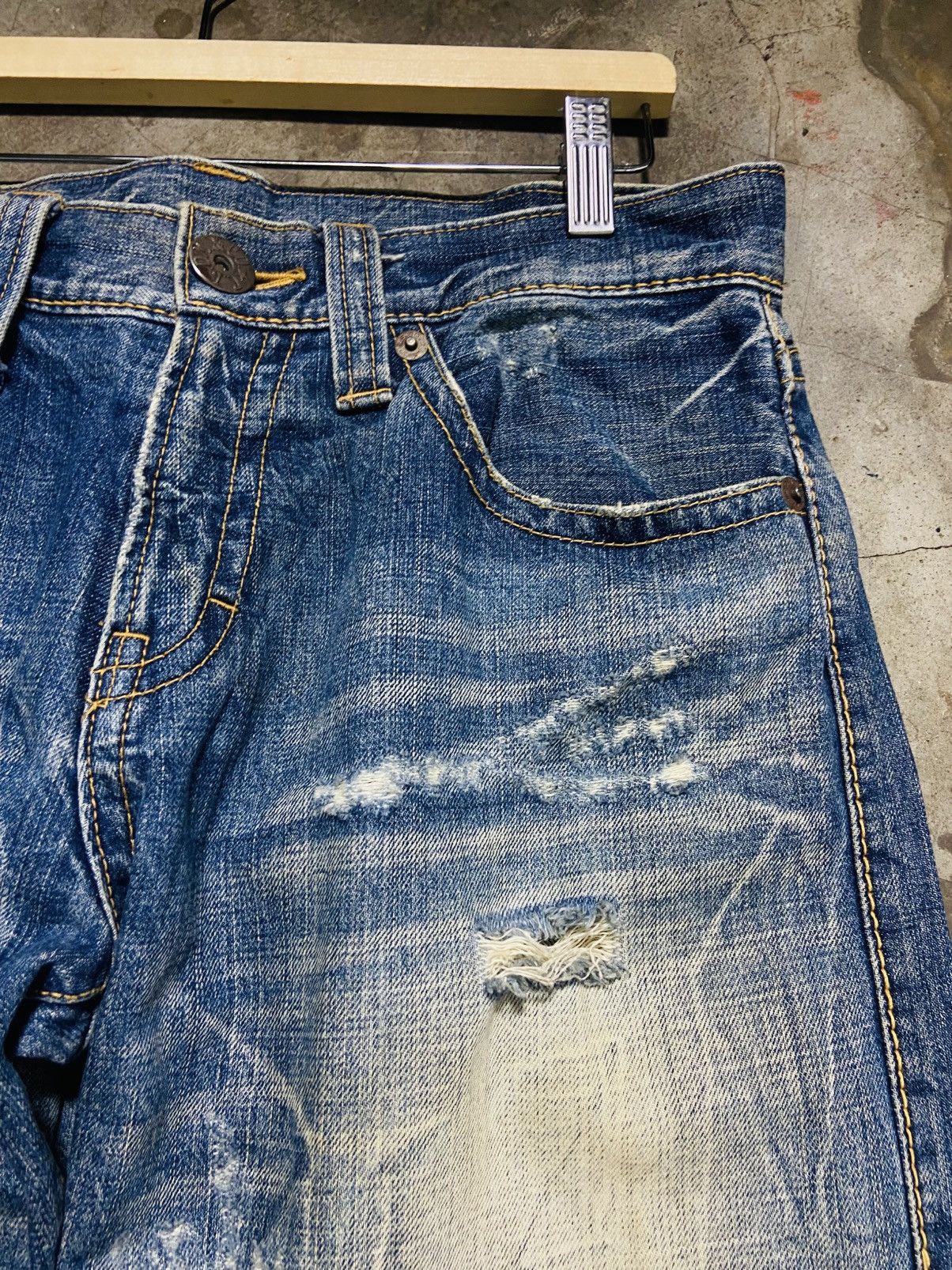 Seditionaries Co & Lu Distressed Flare Jeans Size US 33 - 8 Thumbnail