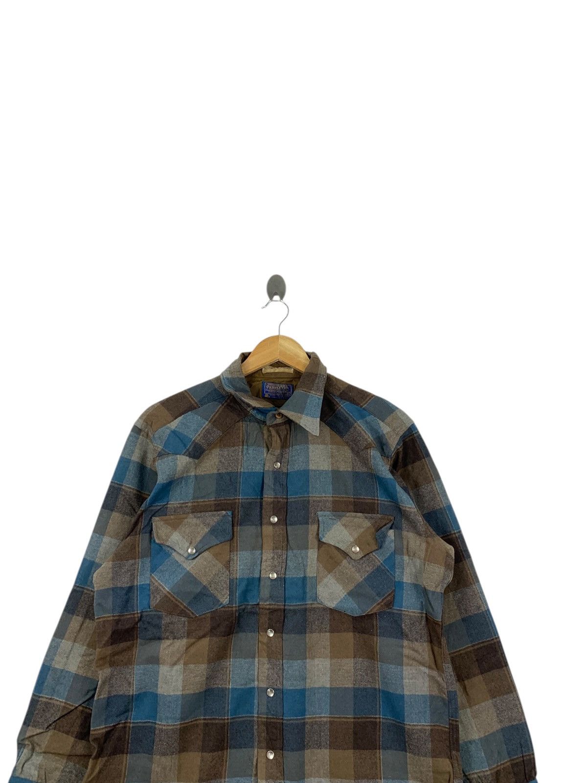 Pendleton Vintage PENDLETON USA Pure Virgin Wool Casual Tee Shirt Size US L / EU 52-54 / 3 - 2 Thumbnail