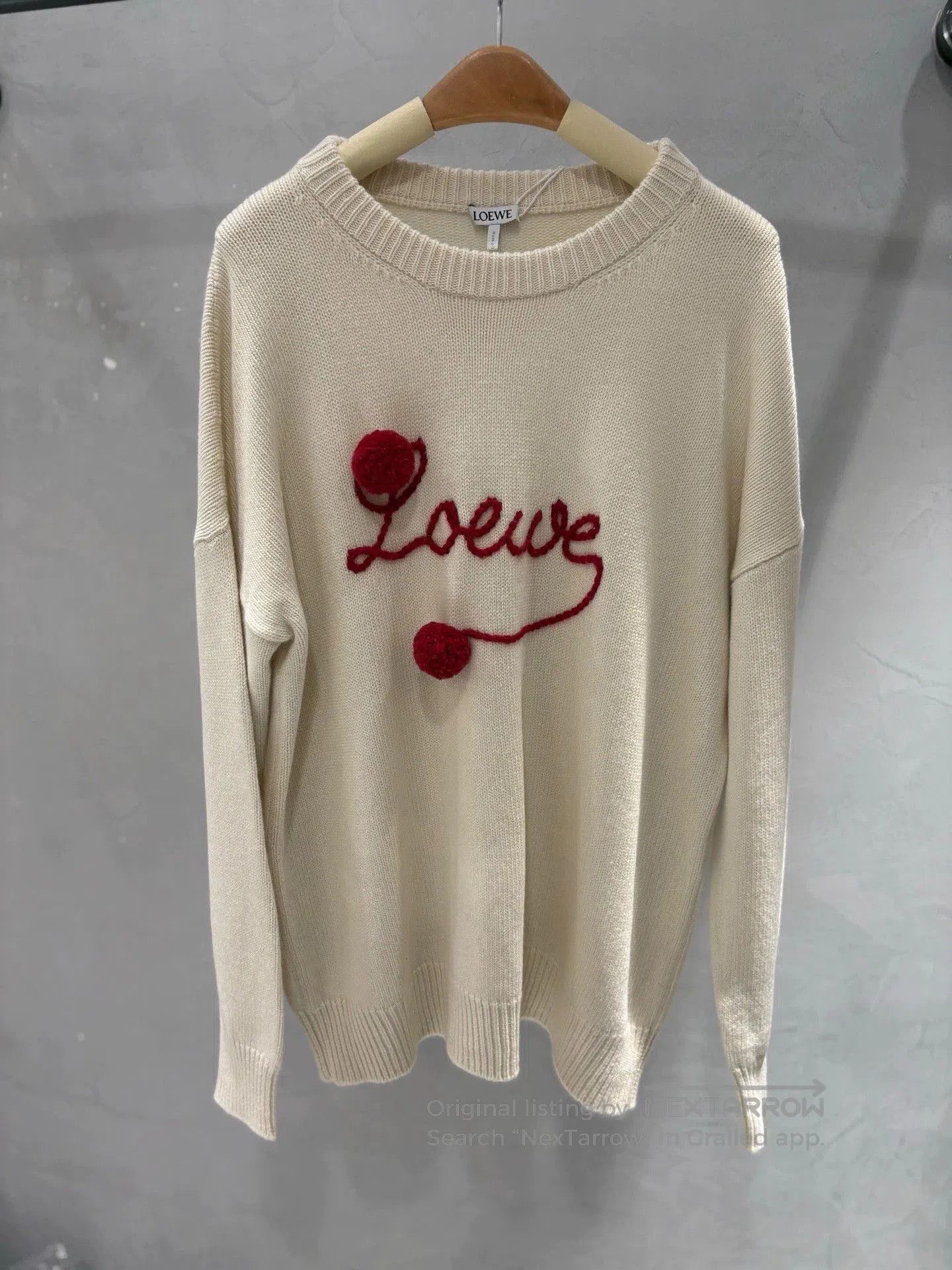 Loewe Loewe Beige Logo Wool Sweater. Size US S / EU 44-46 / 1 - 1 Thumbnail