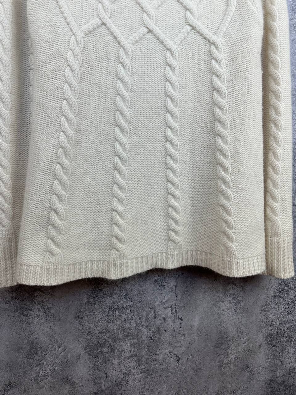 Reiss RRP $275 Reiss Tilly Aran Cable Knit Sweater Wool White Mock Size M / US 6-8 / IT 42-44 - 7 Thumbnail