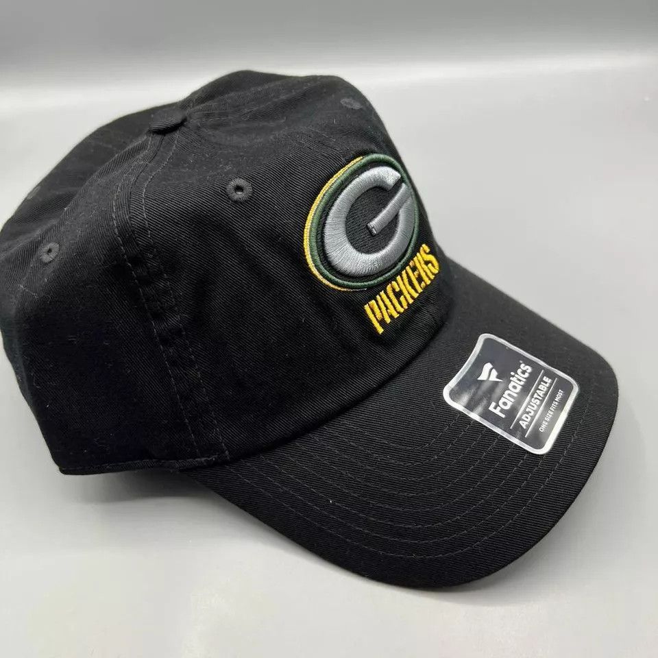 Other Green Bay Packers Hat Men Black Fanatics NFL Strap Back Cap Size ONE SIZE - 3 Thumbnail