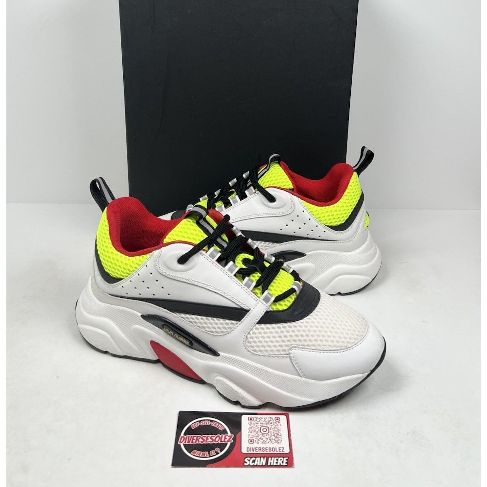 Dior Size 41EU/8US - Dior B22 Yellow/Red Trainers Size US 8 / EU 41 - 1 Thumbnail