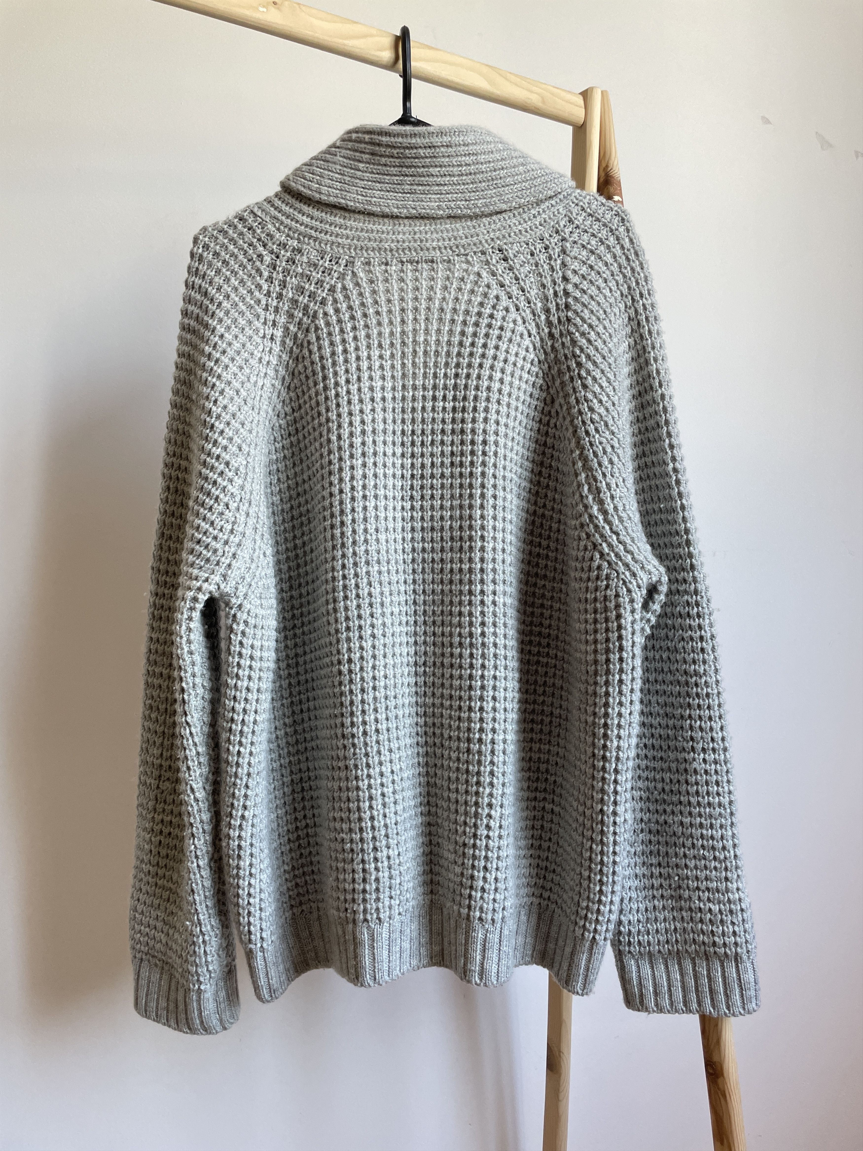 Other Celtic & Co Waffle Stitch Shawl Collar Wool Cardigan Size L Size US L / EU 52-54 / 3 - 2 Thumbnail