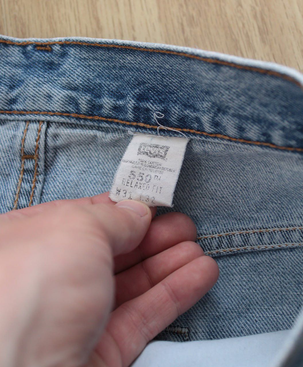 Levi's 🔥 Vintage Levis 550 31x32 Denim Washed Pants Jeans Size US 32 / EU 48 - 4 Thumbnail