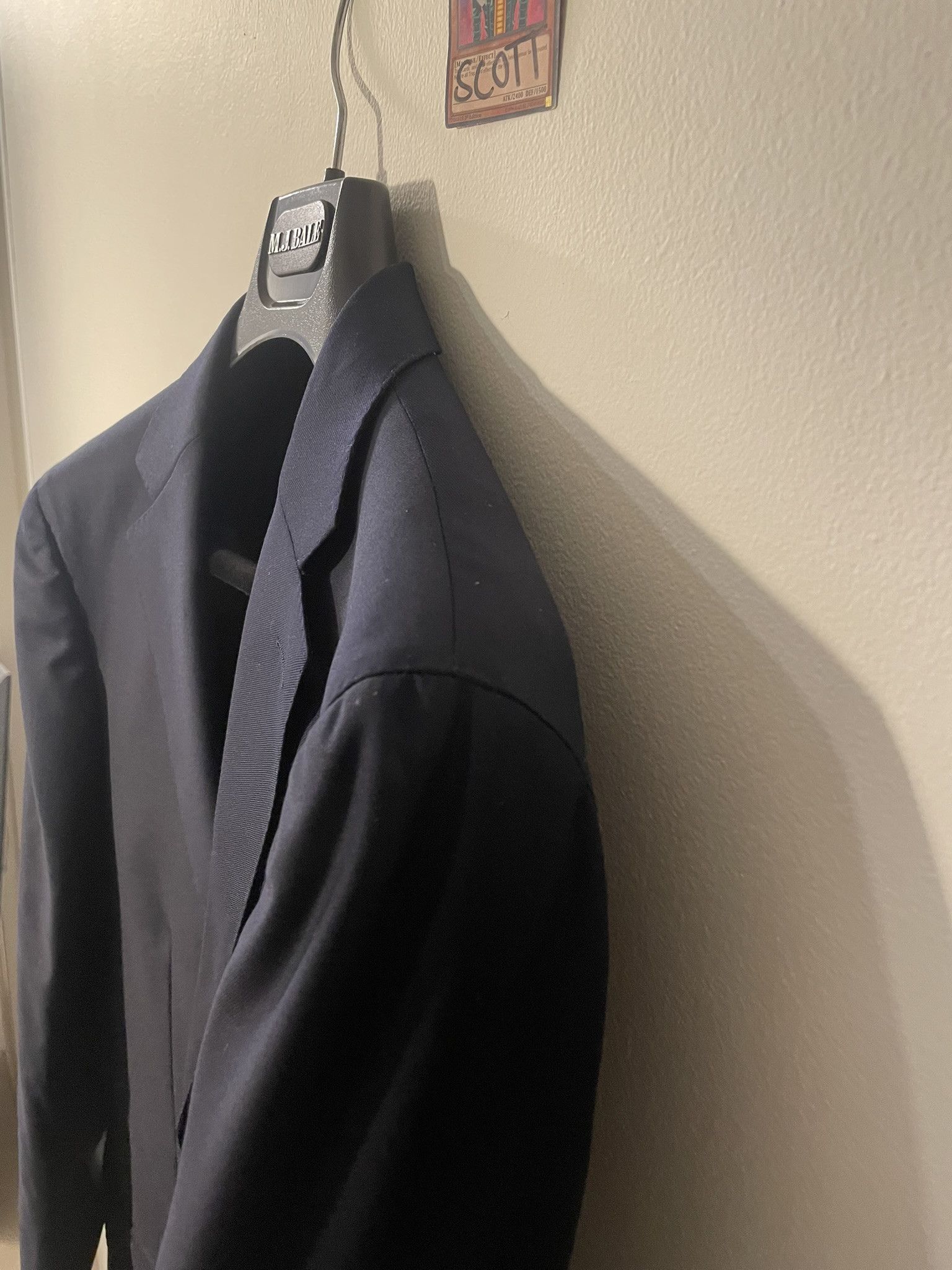 M.J. Bale MJ Bale navy suit jacket. Size 40R - 3 Thumbnail