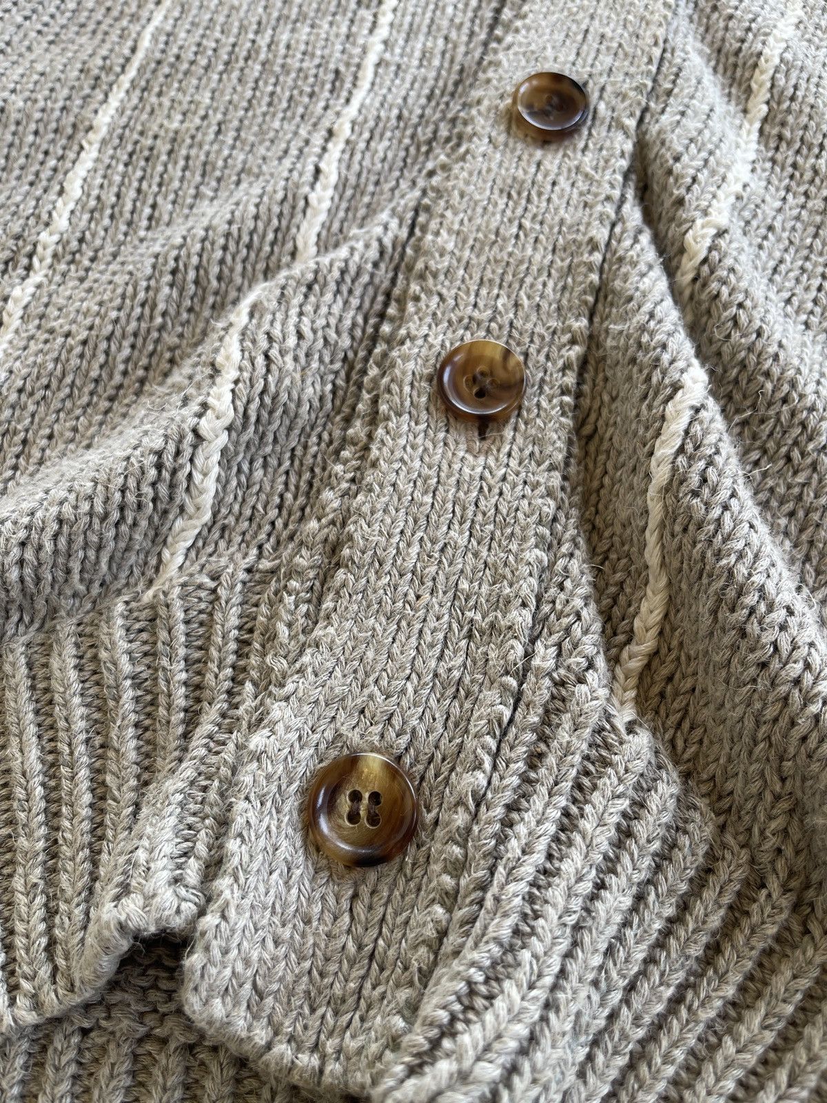 Comme des Garcons Homme Vintage CDG Homme Cable Knit Cardigan Size US L / EU 52-54 / 3 - 8 Thumbnail