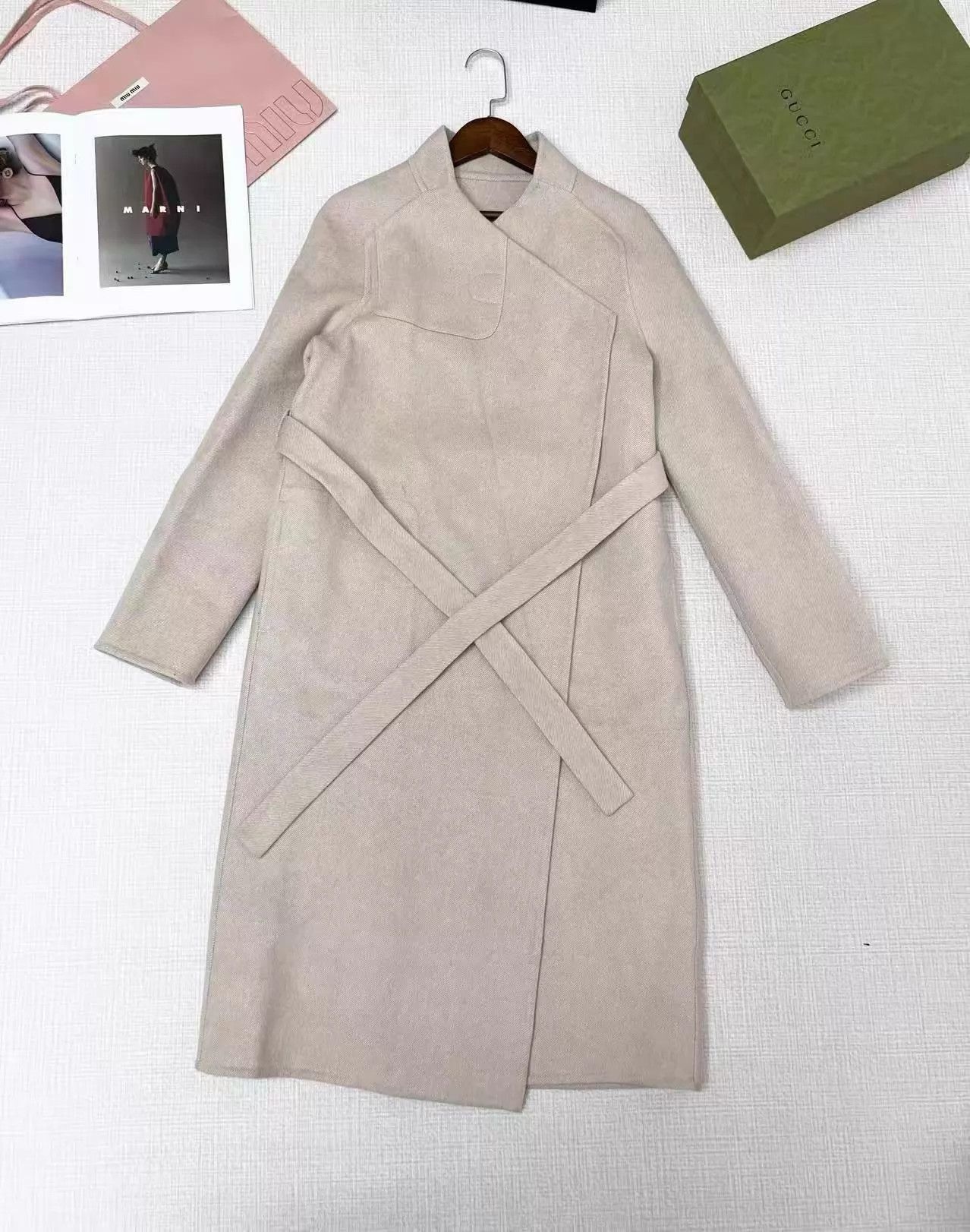 Hermes Hermes Oatmeal Double-faced Wool Coat Size S / US 4 / IT 40 - 1 Thumbnail
